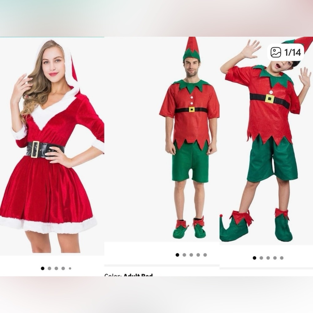 Festive Christmas Costumes! Set of 3